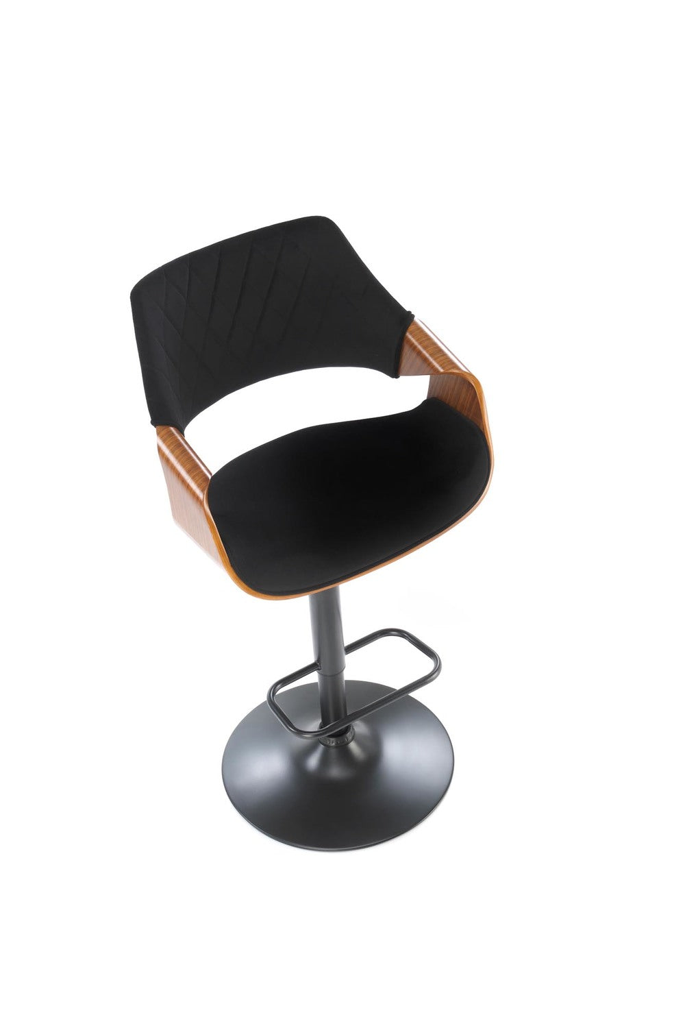 Bar Stool H124 | size: Width: 55cm, Height: 114cm, Depth: 52cm | color: Brown/Black | image: 5 | variant: 1017853