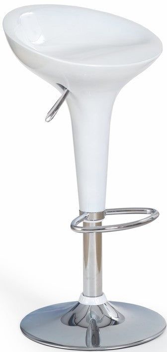 Bar Stool H17 | size: Length: 38cm, Width: 43cm, Height: 67-88cm, Depth: 40cm | color: White | image: 1 | variant: 1011598