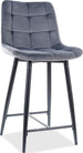 Bar Stool Hartlepool | size: Width: 45cm, Height: 92cm, Depth: 37cm | color: Gray | image: 1 | variant: 1004240