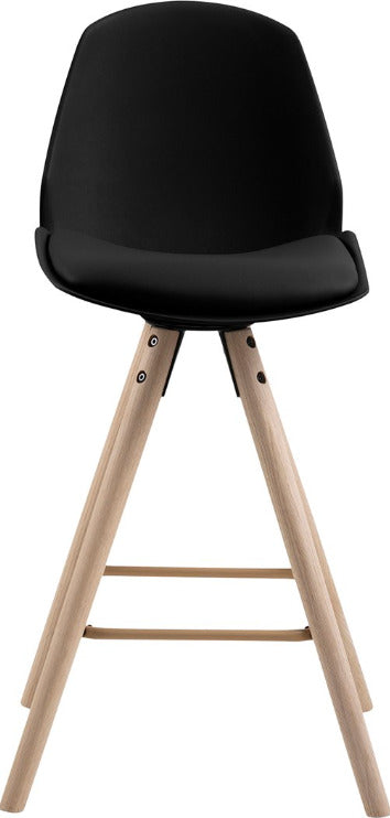 Bar Stool Leatherhead | size: Width: 45.5cm, Height: 92.5cm, Depth: 46.5cm | color: Black | image: 2 | variant: 1005745