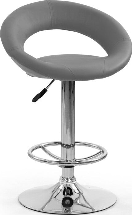 Bar Stool Potenza | size: Length: 46cm, Width: 54cm, Height: 80-102cm, Depth: 46cm | color: Gray | image: 1 | variant: 1003037