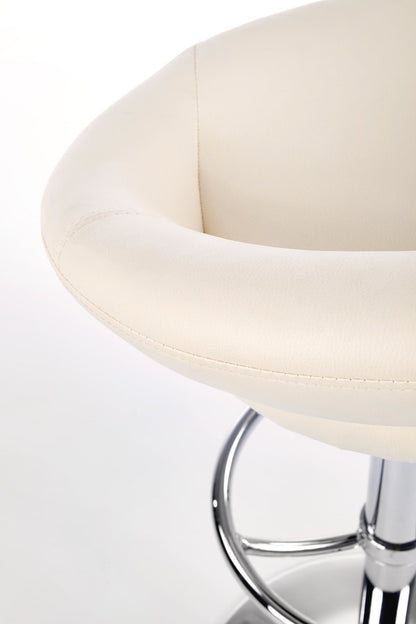 Bar Stool Potenza | size: Length: 46cm, Width: 54cm, Height: 80-102cm, Depth: 46cm | color: White | image: 5 | variant: 1003036