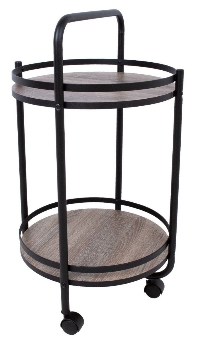 Bar Table Genova 1 | size: Length: 44cm, Width: 44cm, Height: 75cm, Diameter: 44cm | color: Brown/Black | image: 1 | variant: 1012086