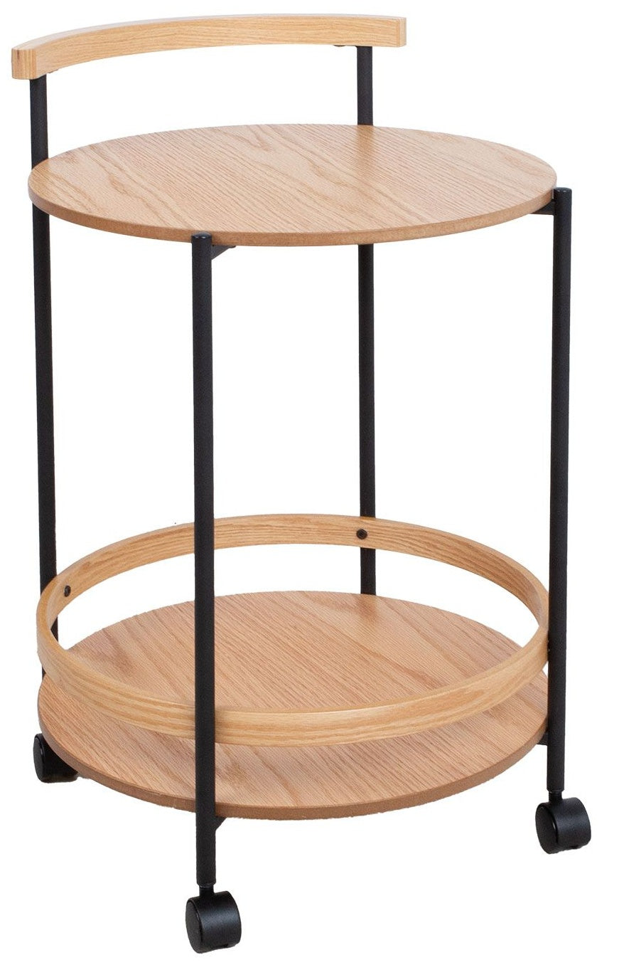 Bar Table Genua 2 | size: Length: 49cm, Width: 46cm, Height: 74cm | color: Black/Oak | image: 0 | variant: 1018031