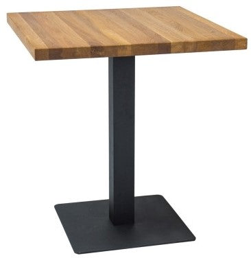 Bar Table Puro | size: Length: 60cm, Width: 60cm, Height: 76cm | color: Black/Oak | image: 1 | variant: 1011988