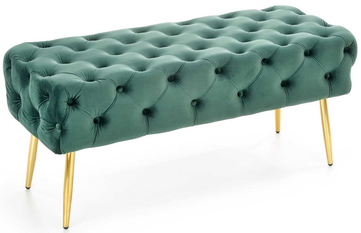 Bedroom Bench Athena | size: Length: 45cm, Width: 100cm, Height: 40cm | color: Green | image: 1 | variant: 1002000