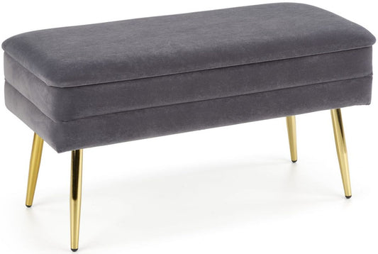 Bedroom Bench Velva | size: Length: 42cm, Width: 78cm, Height: 37cm | color: Gray | image: 0 | variant: 1000608