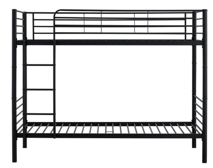 Children's Bunk Bed Nashville | size: Length: 215cm, Width: 99cm, Height: 165cm | color: Black | image: 4 | variant: 1003437