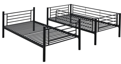 Children's Bunk Bed Nashville | size: Length: 215cm, Width: 99cm, Height: 165cm | color: Black | image: 7 | variant: 1003437