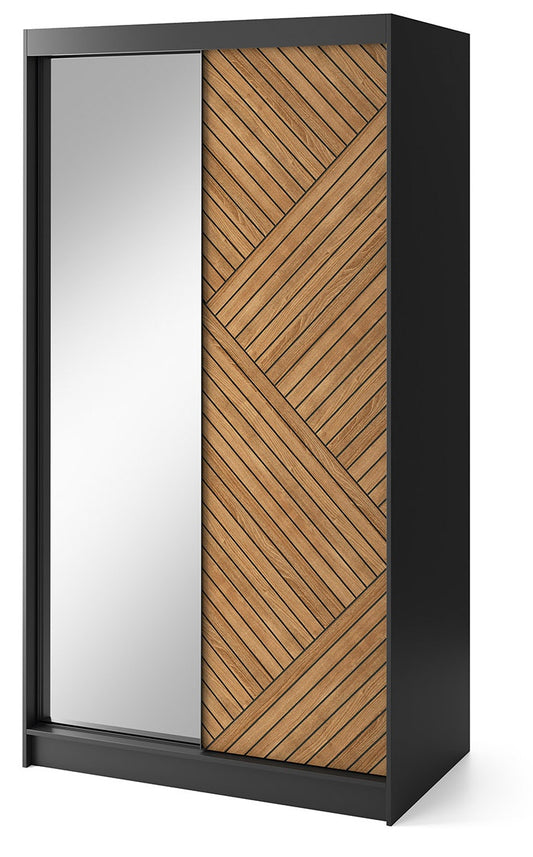 Closet East Bicester 1 | size: Width: 220cm, Height: 60cm, Depth: 120cm | color: Black/Oak | image: 0 | variant: 1017700