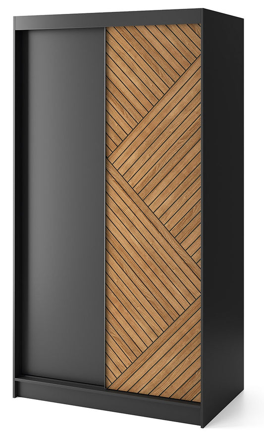 Closet Marrphy 2 | size: Width: 220cm, Height: 60cm, Depth: 120cm | color: Black/Oak | image: 0 | variant: 1017108