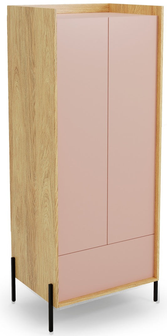 Closet Mobius 2D | size: Width: 60cm, Height: 179cm, Depth: 78cm | color: Pink | image: 1 | variant: 1002027
