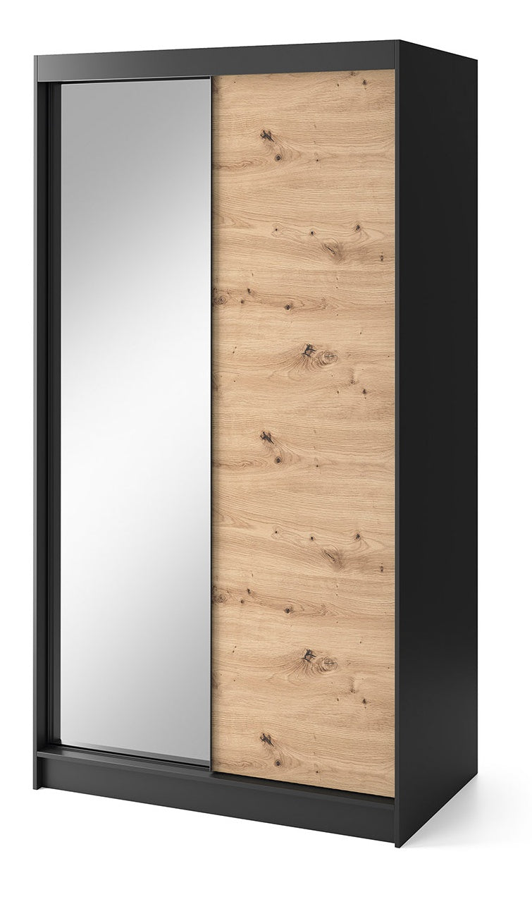 Closet West Marijampole 1 | size: Width: 220cm, Height: 60cm, Depth: 120cm | color: Black/Oak | image: 0 | variant: 1017703