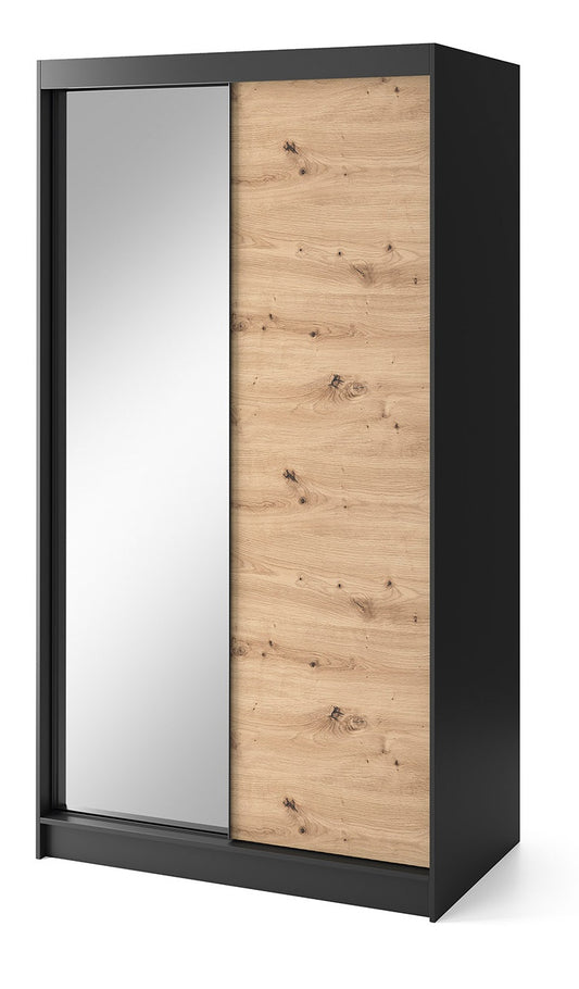 Closet West Marijampole 1 | size: Width: 220cm, Height: 60cm, Depth: 120cm | color: Black/Oak | image: 0 | variant: 1017703