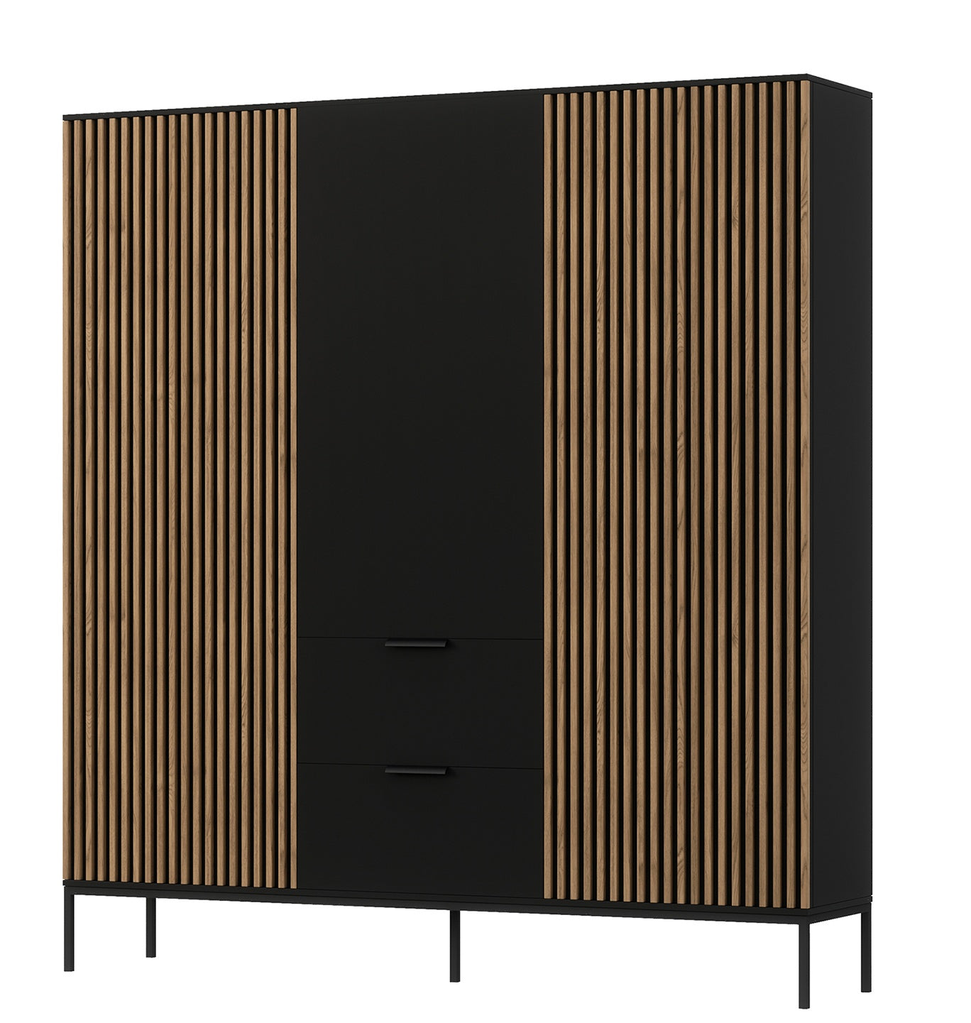 Closet West Welshpool | size: Width: 185cm, Height: 200cm, Depth: 60cm | color: Black | image: 0 | variant: 1017685