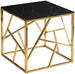 Coffee Table Christchurch | size: Length: 55cm, Width: 55cm, Height: 55cm | color: Black/Gold | image: 0 | variant: 1004440
