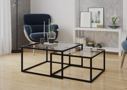Coffee Table Cloue | size: Length: 75cm, Width: 75cm, Height: 41cm | color: Black | image: 1 | variant: 1014059
