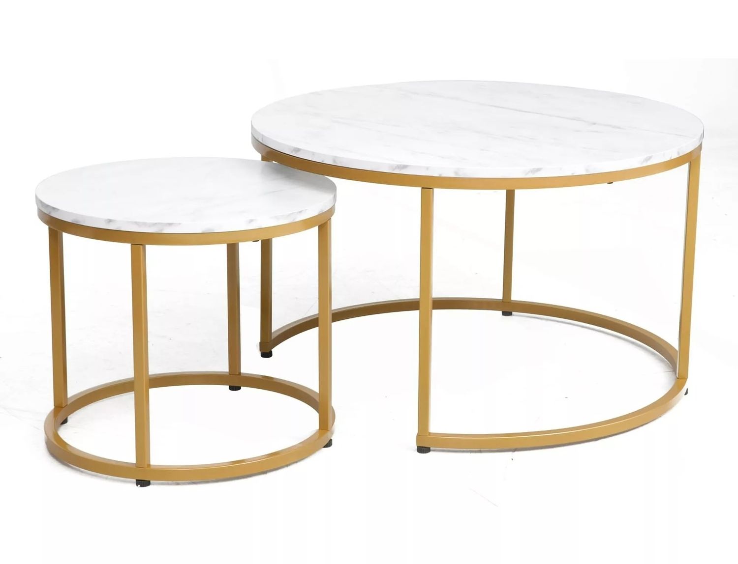 Coffee Table Dion 1 | size: Length: 80cm, Width: 80cm, Height: 48cm, Diameter: 80cm | color: White | image: 1 | variant: 1006862
