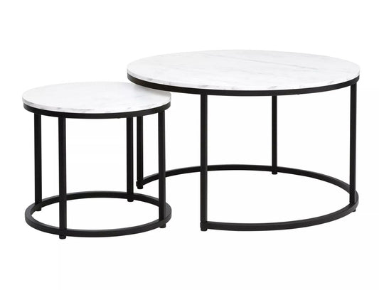 Coffee Table Dion | size: Length: 80cm, Width: 80cm, Height: 48cm, Diameter: 80cm | color: White | image: 1 | variant: 1006858