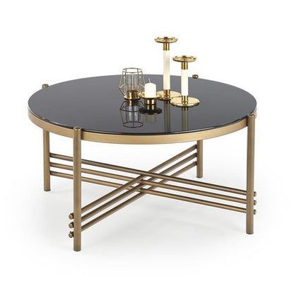 Coffee Table East Edmonton | size: Length: 80cm, Width: 80cm, Height: 41cm, Diameter: 80cm | color: Black | image: 0 | variant: 1006744