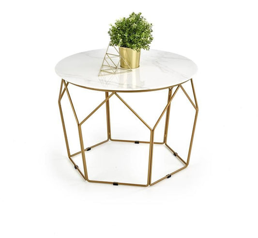 Coffee Table East Hong Kong | size: Length: 60cm, Width: 60cm, Height: 45cm, Diameter: 60cm | color: Marble | image: 1 | variant: 1006753