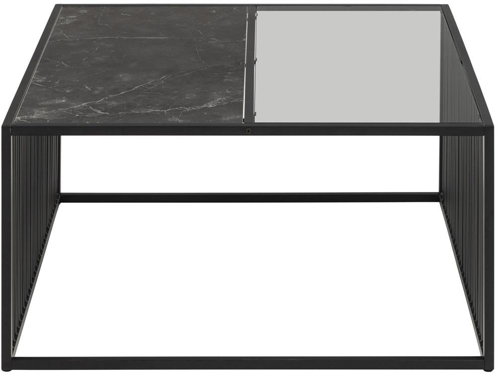 Coffee Table East Vilnius | size: Length: 80cm, Width: 80cm, Height: 40cm | color: Transparent/Black | image: 2 | variant: 1005988