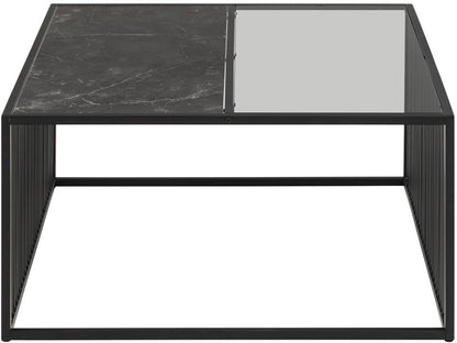Coffee Table East Vilnius | size: Length: 80cm, Width: 80cm, Height: 40cm | color: Transparent/Black | image: 2 | variant: 1005988