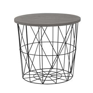 Coffee Table Glasgow | size: Length: 42cm, Width: 42cm, Height: 41cm, Diameter: 42cm | color: Black/Grey | image: 1 | variant: 1003267