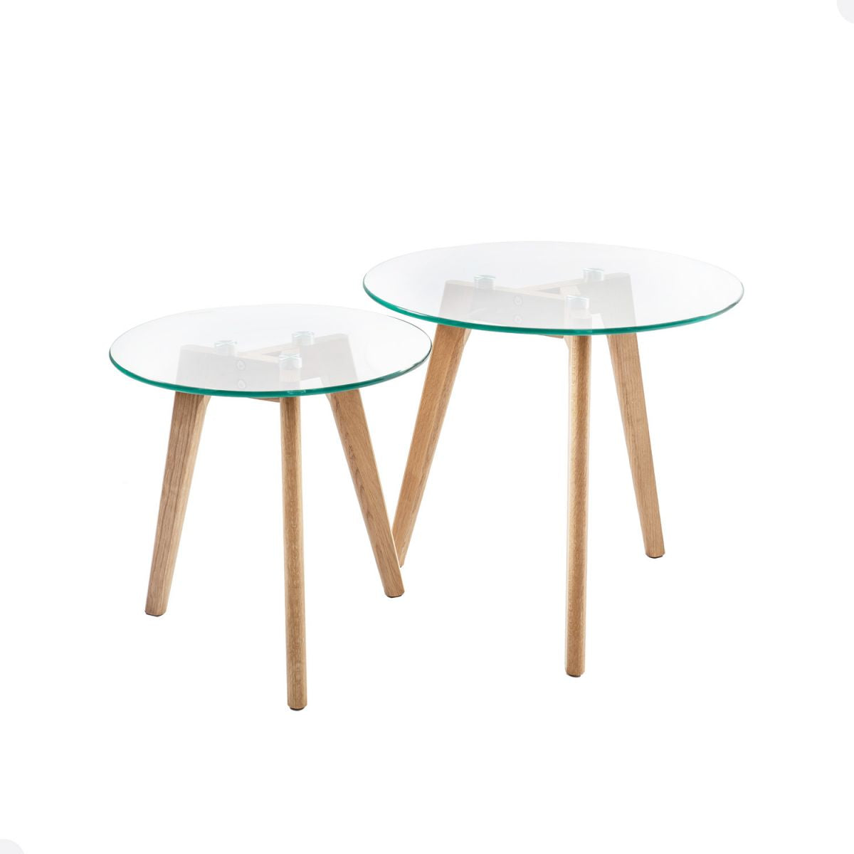 Coffee Table Helena 1 | size: Length: 50cm, Width: 50cm, Height: 45cm, Diameter: 50cm | color: Transparent | image: 1 | variant: 1011091