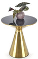 Coffee Table Ho Chi Minh | size: Length: 50cm, Width: 50cm, Height: 52cm, Diameter: 50cm | color: Black/Gold | image: 1 | variant: 1003284