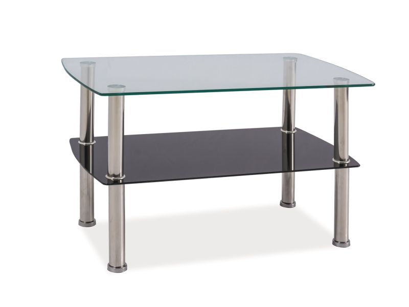 Coffee Table Irene | size: Length: 75cm, Width: 75cm, Height: 45cm | color: Transparent | image: 1 | variant: 1011084