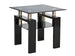 Coffee Table Jarrow | size: Length: 60cm, Width: 60cm, Height: 55cm | color: Transparent/Black | image: 1 | variant: 1004476