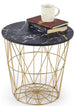 Coffee Table Kuala Lumpur | size: Length: 42cm, Width: 42cm, Height: 41cm, Diameter: 42cm | color: Black/Gold | image: 1 | variant: 1003351