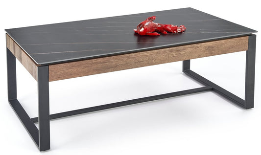 Coffee Table Ramona | size: Length: 61cm, Width: 121cm, Height: 45cm | color: Brown/Black | image: 1 | variant: 1012997