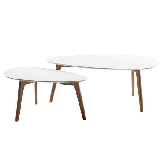Coffee Table Rochester | size: Length: 35cm, Width: 70cm, Height: 35cm | color: White/Oak | image: 1 | variant: 1005067