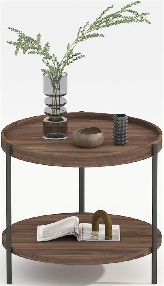 Coffee Table Thun | size: Length: 50cm, Width: 50cm, Height: 40cm, Diameter: 50cm | color: Brown | image: 2 | variant: 1001616