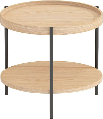 Coffee Table Thun | size: Length: 50cm, Width: 50cm, Height: 40cm, Diameter: 50cm | color: Oak | image: 1 | variant: 1001617