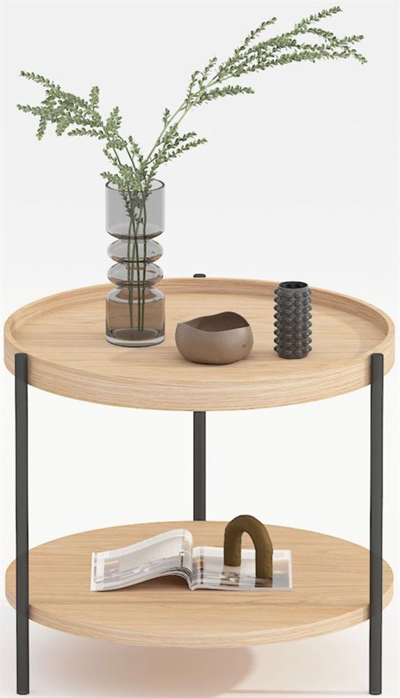 Coffee Table Thun | size: Length: 50cm, Width: 50cm, Height: 40cm, Diameter: 50cm | color: Oak | image: 2 | variant: 1001617