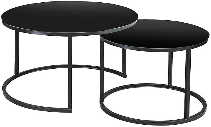 Coffee Table West Cassino | size: Length: 80cm, Width: 80cm, Height: 45cm, Diameter: 80cm | color: Black | image: 0 | variant: 1007862