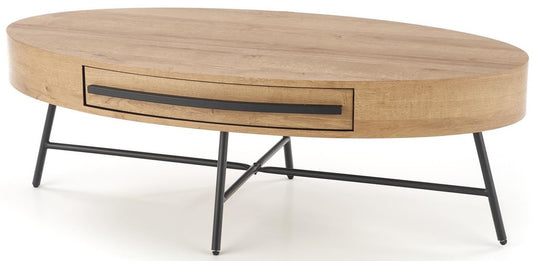 Coffee Table West Jonkoping | size: Length: 120cm, Width: 120cm, Height: 41cm, Diameter: 120cm | color: Black/Oak | image: 1 | variant: 1007488