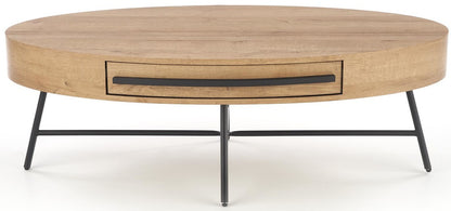 Coffee Table West Jonkoping | size: Length: 120cm, Width: 120cm, Height: 41cm, Diameter: 120cm | color: Black/Oak | image: 4 | variant: 1007488