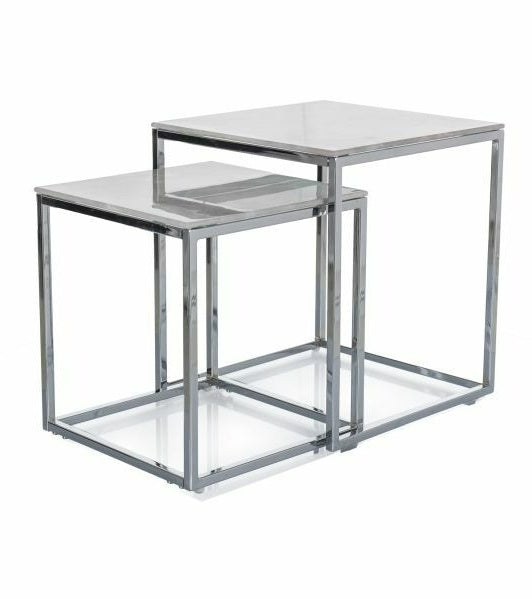 Coffee Table West Miami | size: Length: 40cm, Width: 40cm, Height: 44cm | color: White | image: 0 | variant: 1008024