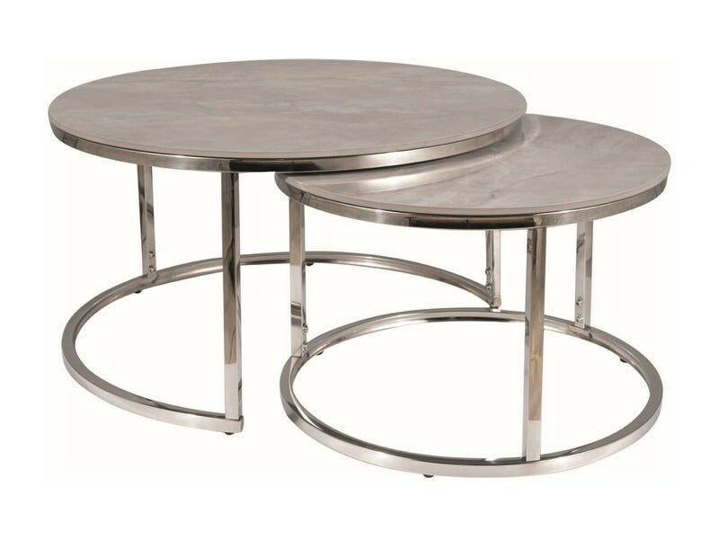 Coffee Table West Rome | size: Length: 60cm, Width: 60cm, Height: 45cm, Diameter: 60cm | color: Gray | image: 1 | variant: 1008049