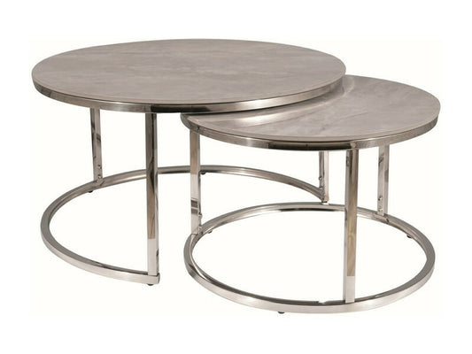 Coffee Table West Rome | size: Length: 60cm, Width: 60cm, Height: 45cm, Diameter: 60cm | color: Gray | image: 1 | variant: 1008049