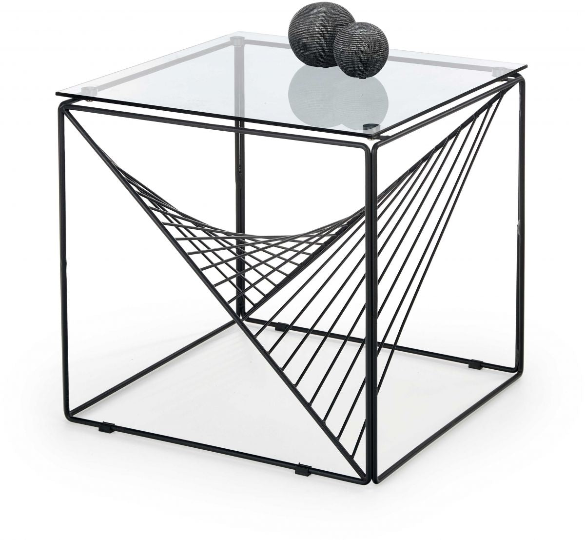 Coffee Table West Sandwich | size: Length: 50cm, Width: 50cm, Height: 50cm | color: Black | image: 1 | variant: 1007299
