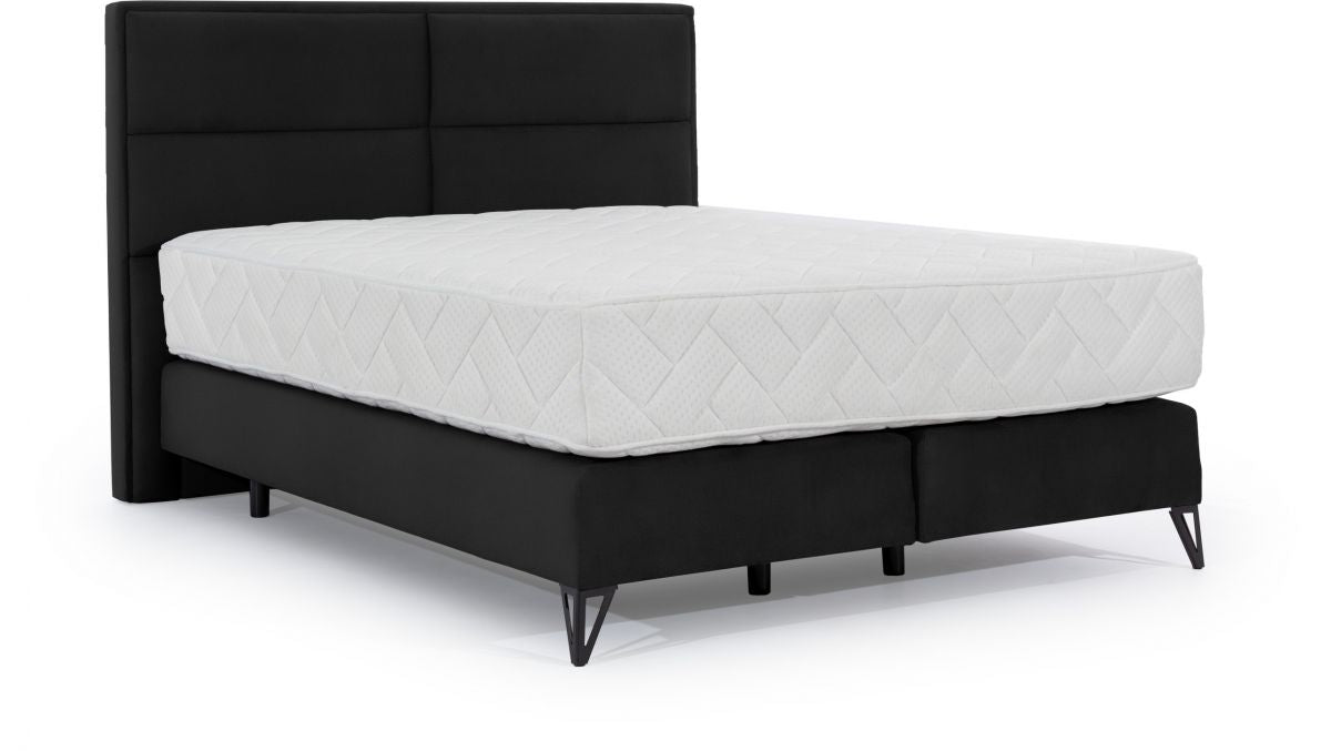 Continental Double Bed Aberdeen 1 | size: Length: 215cm, Width: 160cm, Height: 130cm | color: Black | image: 0 | variant: 1013165