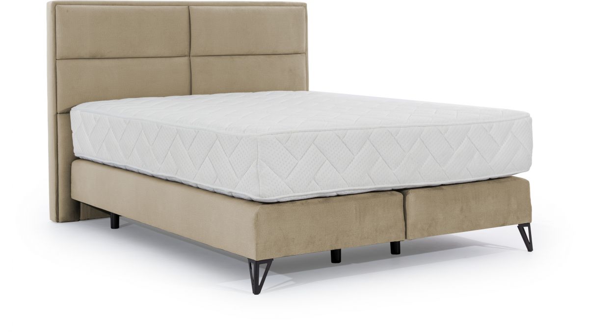 Continental Double Bed Aberdeen 1 | size: Length: 215cm, Width: 160cm, Height: 130cm | color: Brown | image: 0 | variant: 1013146