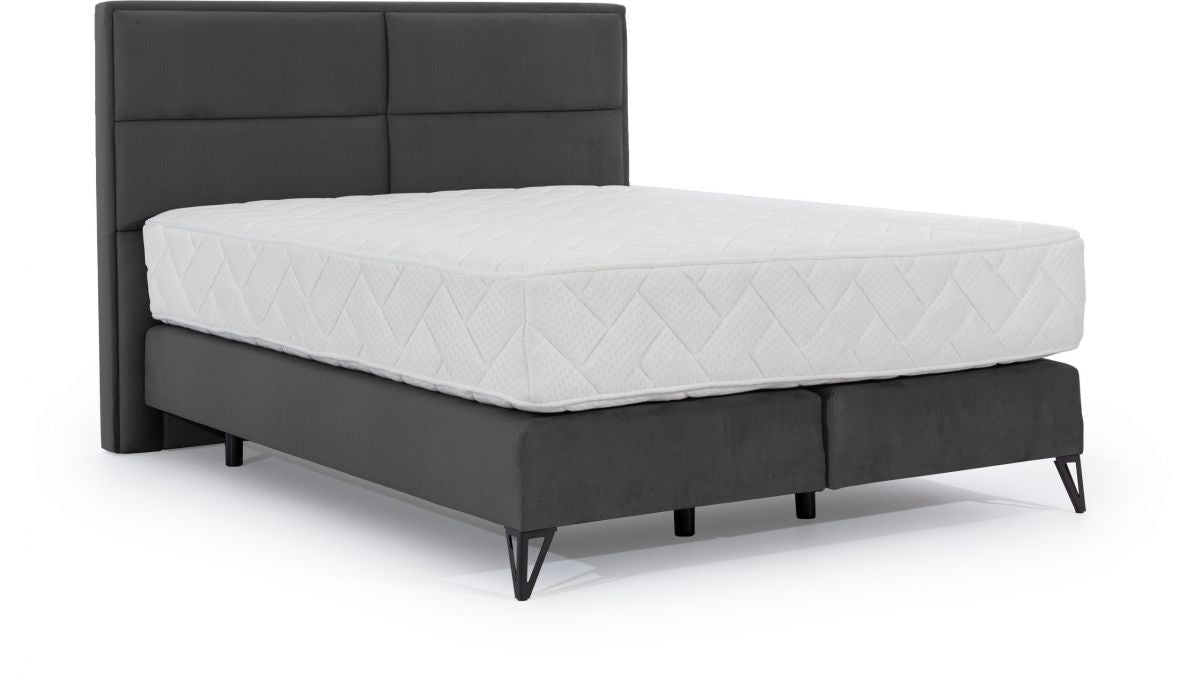 Continental Double Bed Aberdeen 1 | size: Length: 215cm, Width: 160cm, Height: 130cm | color: Gray | image: 0 | variant: 1013157