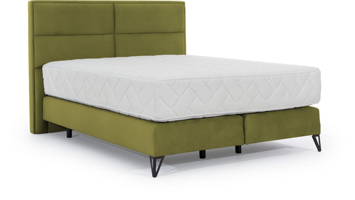 Continental Double Bed Aberdeen 1 | size: Length: 215cm, Width: 160cm, Height: 130cm | color: Green | image: 0 | variant: 1013158