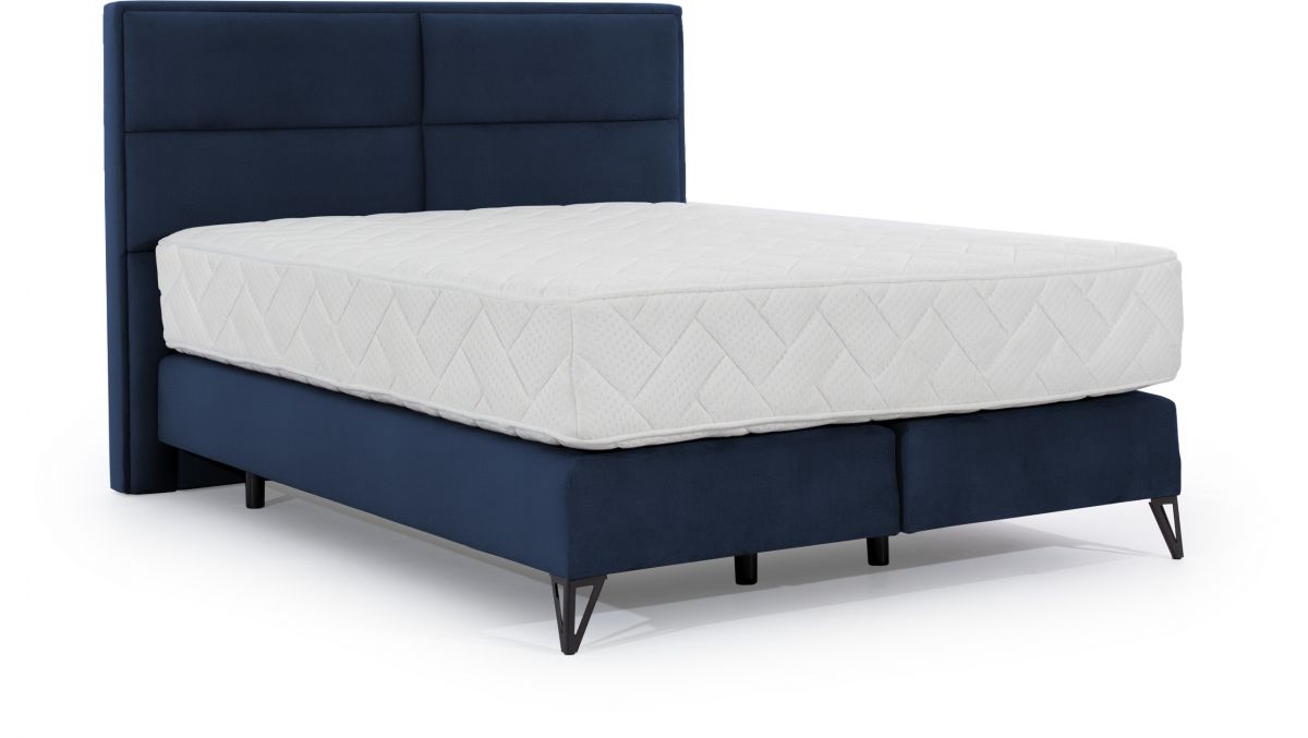 Continental Double Bed Aberdeen 2 | size: Length: 215cm, Width: 160cm, Height: 130cm | color: Blue | image: 0 | variant: 1013185